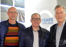 Jeroen van Leeuwen, André Funk (AgrowTec) and Eric van der Klauw of AgrowSer spotted in hall 8.1, this year renamed 'greenhouse horticulture technology hall' at the fair.